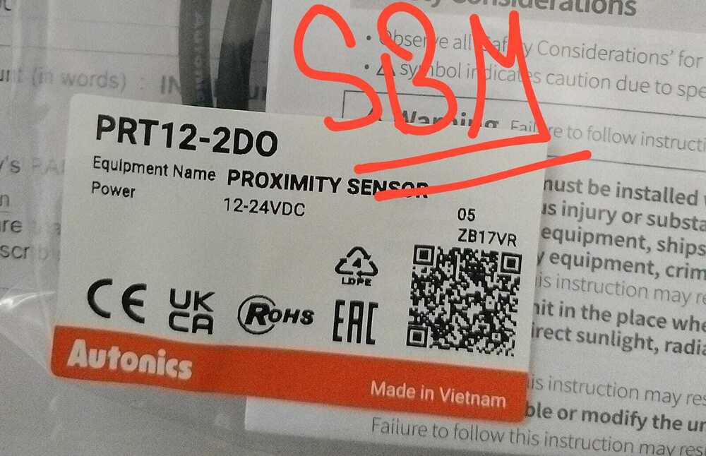 Autonics Proximity Sensor 12-24vdc, Prt12-2do