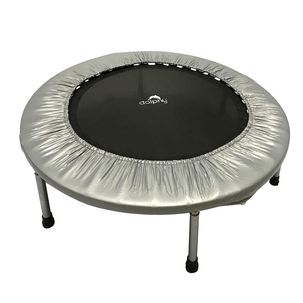 Dolphy Indoor/outdoor Trampoline (40 Inches, Silver And Black) - Dimensions: 101*101*19  Centimeter (cm)