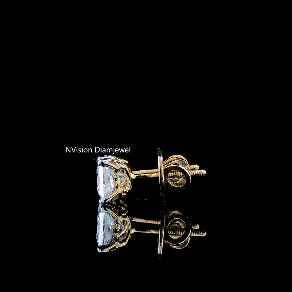 Sparkling Princess LabGrown Diamond Gold Studs