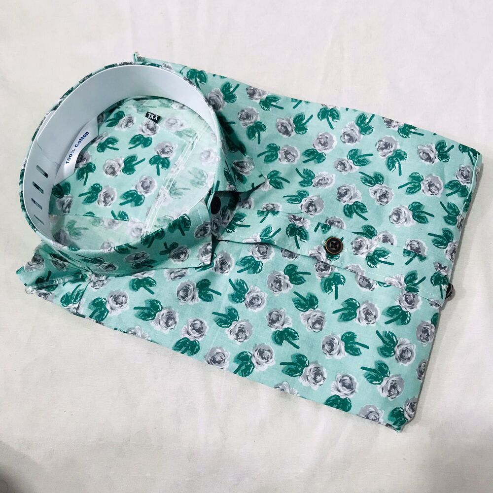 Sanganeri Cotton Printed Half Sleeves - Chest Size: 48