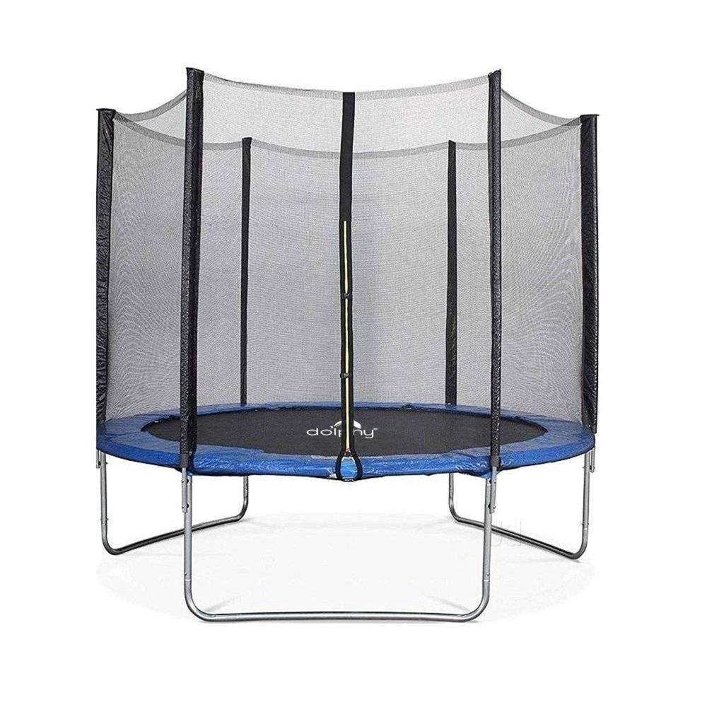 Dolphy Jumping Trampoline With Enclosure Net - Color: Black & Blue
