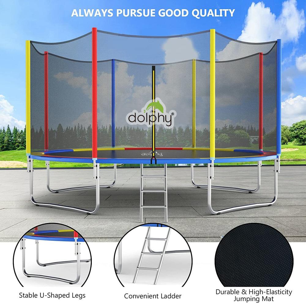 Dolphy 14 ft Jumping Trampoline with Enclosure net