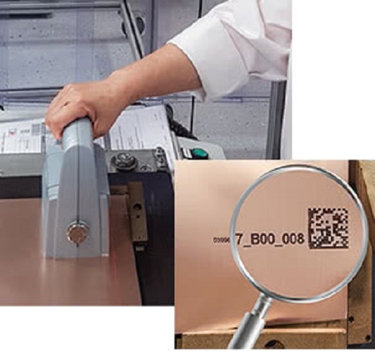Portable electronic stamp printer for Integrated goods management