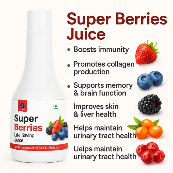 Vedalex 16 Super Berries Multiberries Juice | High Antioxidant Immunity Booster & Skin Glow Drink 500ml each Pack of 2