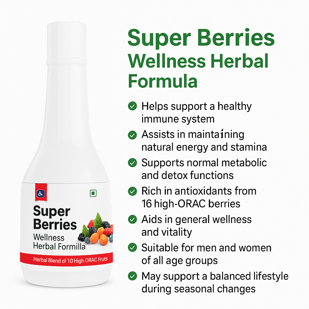 Vedalex 16 Super Berries Multiberries Juice | High Antioxidant Immunity Booster & Skin Glow Drink 500ml each Pack of 2