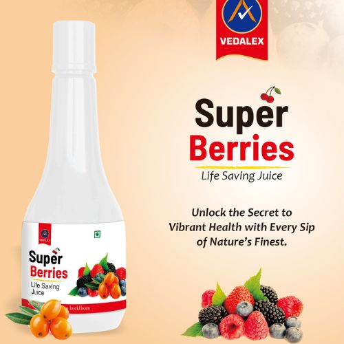 Vedalex 16 Super Berries Multiberries Juice | High Antioxidant Immunity Booster & Skin Glow Drink 500ml each Pack of 2