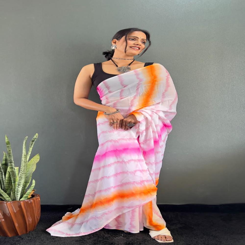 Saree Set - Design: Printed