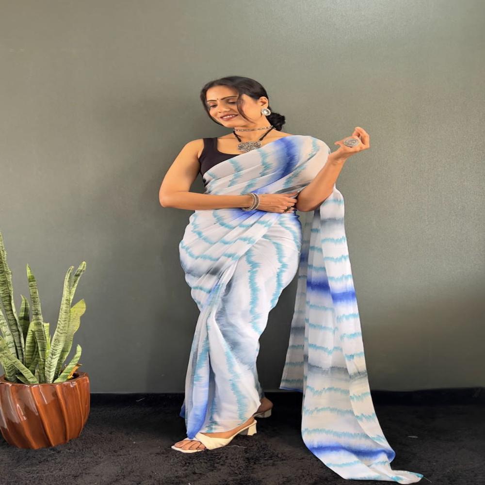 Ladies Sari Set - Color: Multicolor