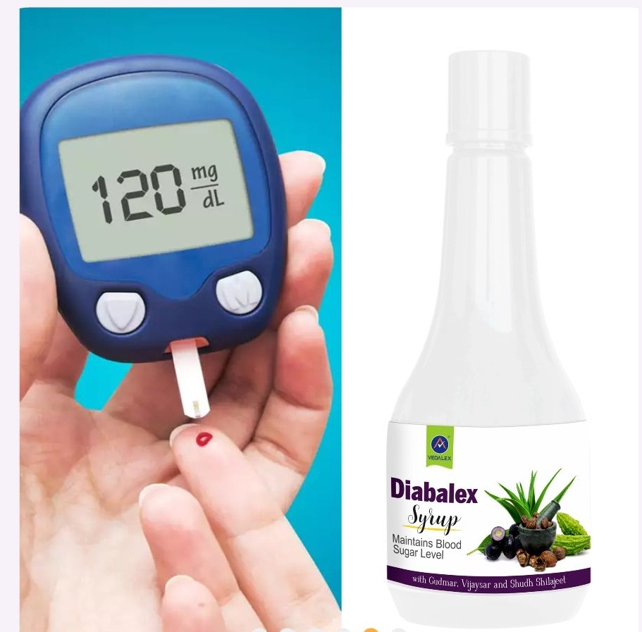 Vedalex Diabalex Syrup 500ml | Ayurvedic Herbal Sugar Management Syrup with Karela, Jamun, Gudmar & Methi