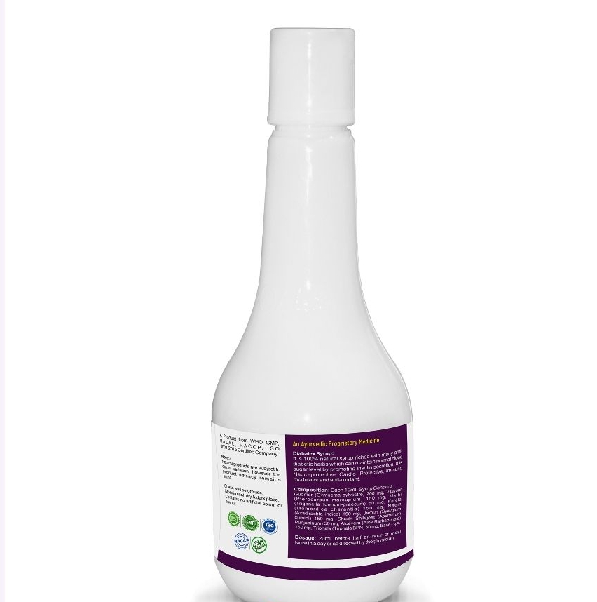 Vedalex Diabalex Syrup 500ml | Ayurvedic Herbal Sugar Management Syrup with Karela, Jamun, Gudmar & Methi