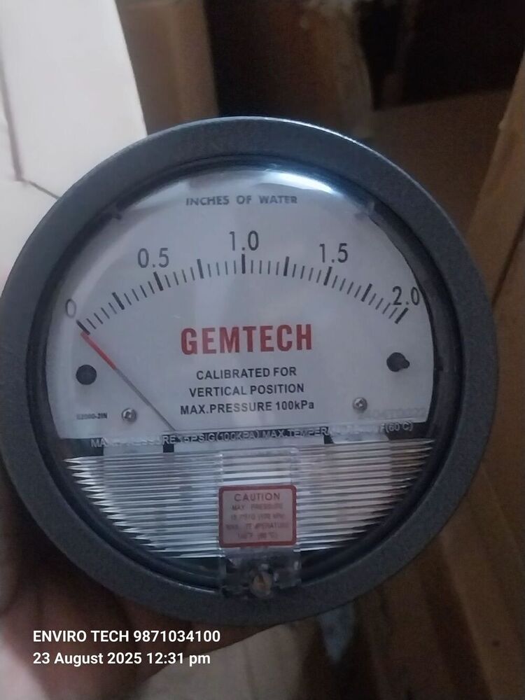 GEMTECH DIFFERENTIAL PRESSURE GAUGE FOR SACHIN Industrial Estate SURAT Gujarat