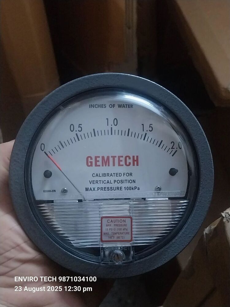 GEMTECH DIFFERENTIAL PRESSURE GAUGE FOR SACHIN Industrial Estate SURAT Gujarat