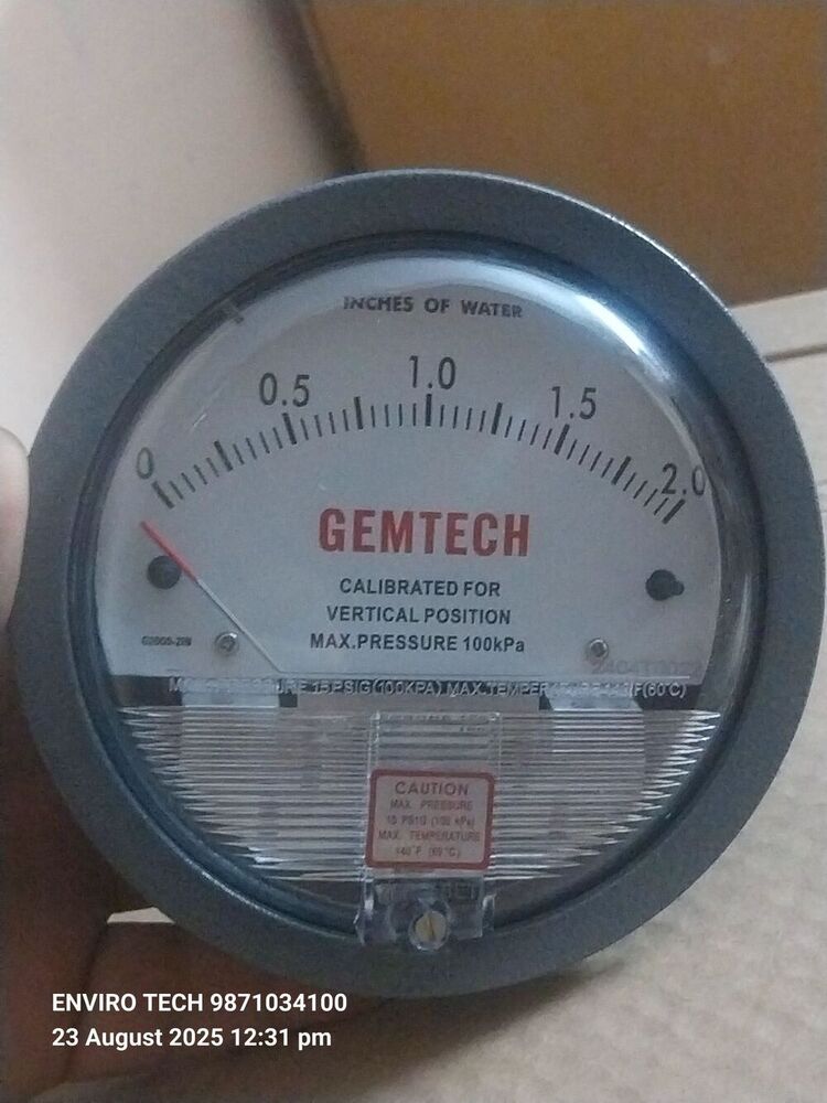 GEMTECH DIFFERENTIAL PRESSURE GAUGE FOR SACHIN Industrial Estate SURAT Gujarat