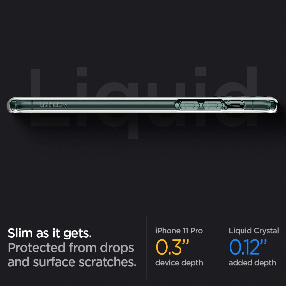 Spigen Cover Case For Iphone 11 Pro- Crystal Clear - Body Material: Tpu