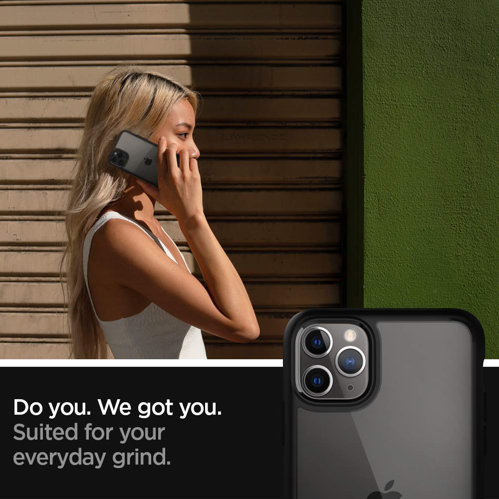 Spigen Back Cover Case For Iphone 11 Pro- Matte Black - Body Material: Tpu And Polycarbonate