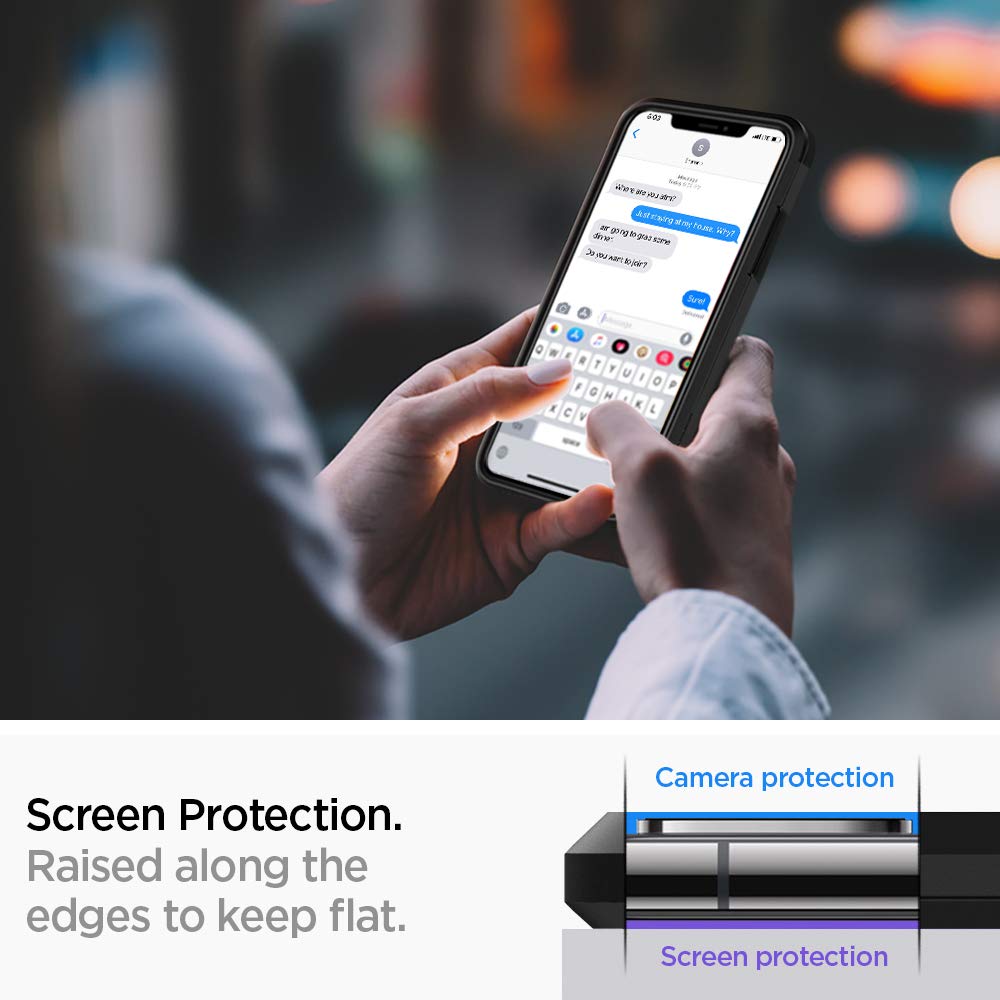 Spigen Cover Case For Iphone 11- Black - Body Material: Tup And Polycarbonate