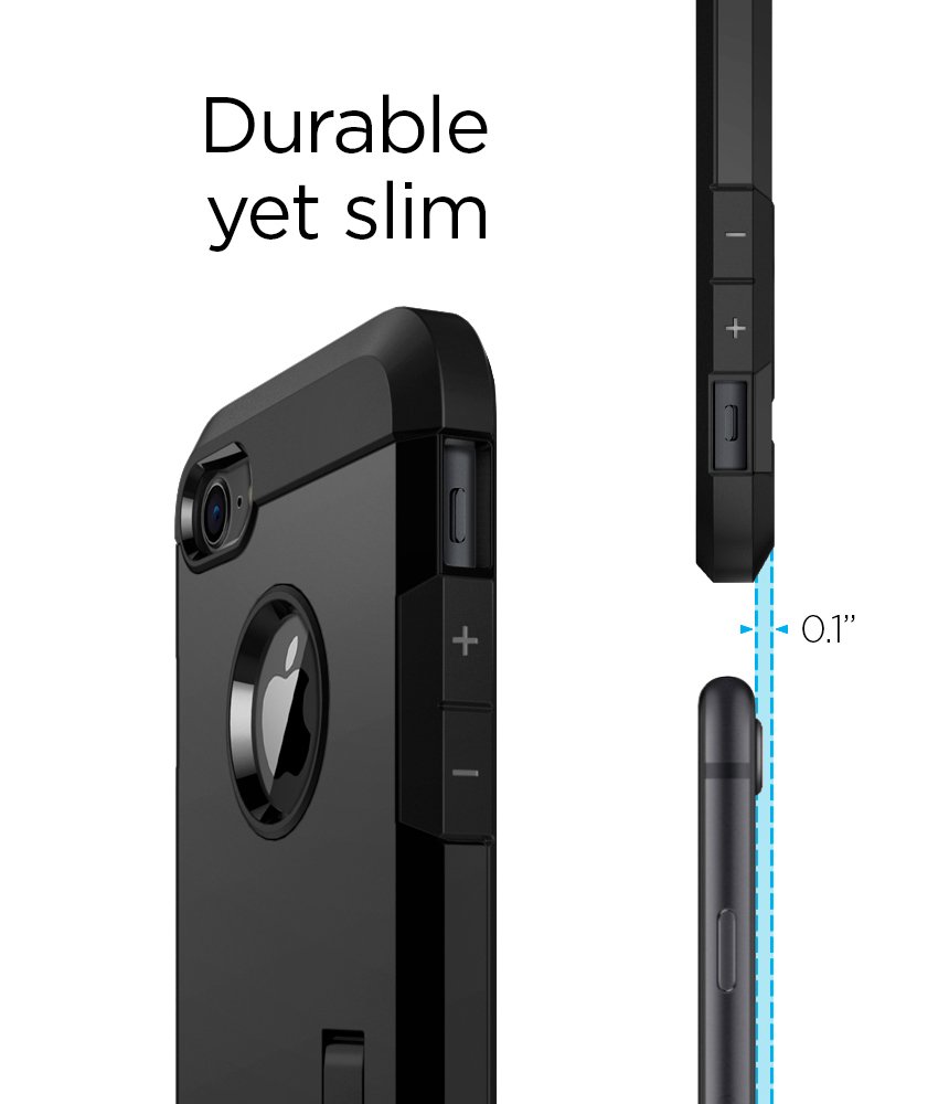 Spigen Cover Case For Iphone 8/7- Black - Warranty: 12 Months