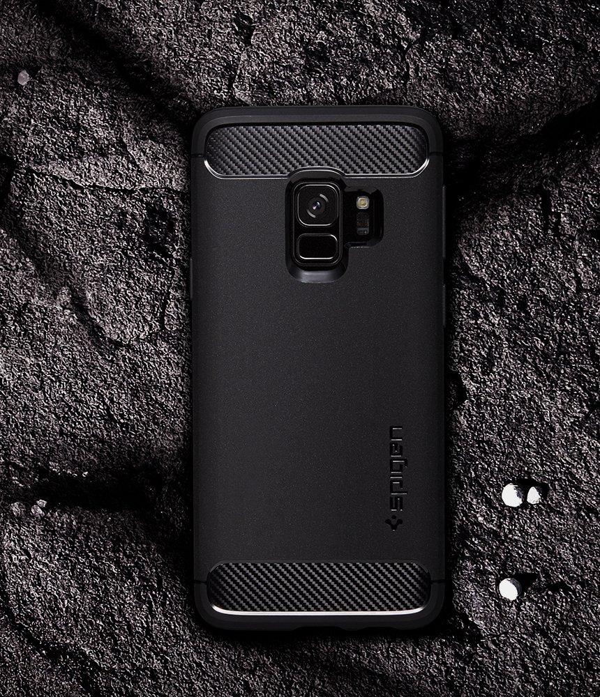 Spigen Cover Case For Samsung Galaxy S9- Matte Black - Body Material: Tpu