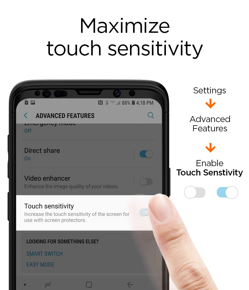 Spigen 360 For Samsung Galaxy S9 Case- Black - Body Material: Polycarbonate