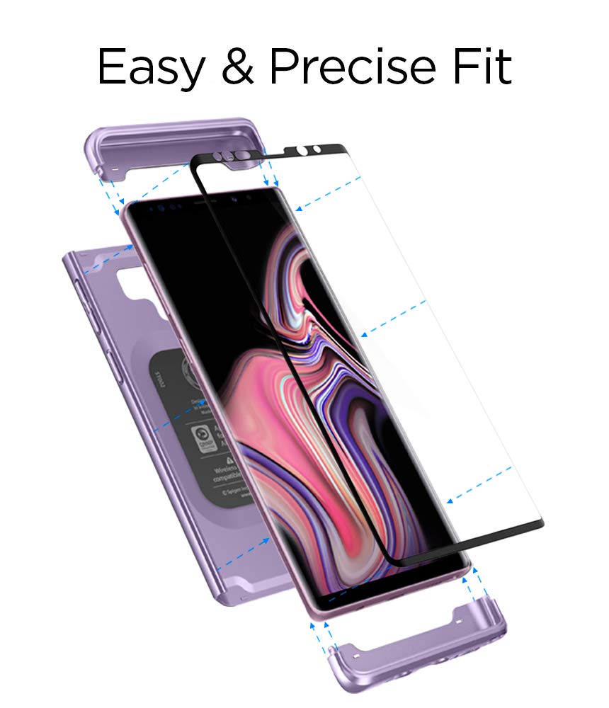 Spigen 360 Case For Samsung Galaxy Note 9 Case- Lavender - Body Material: Polycarbonate