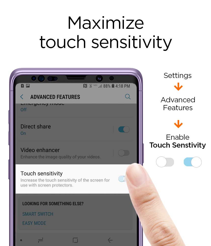 Spigen 360 Case For Samsung Galaxy Note 9 Case- Lavender - Body Material: Polycarbonate