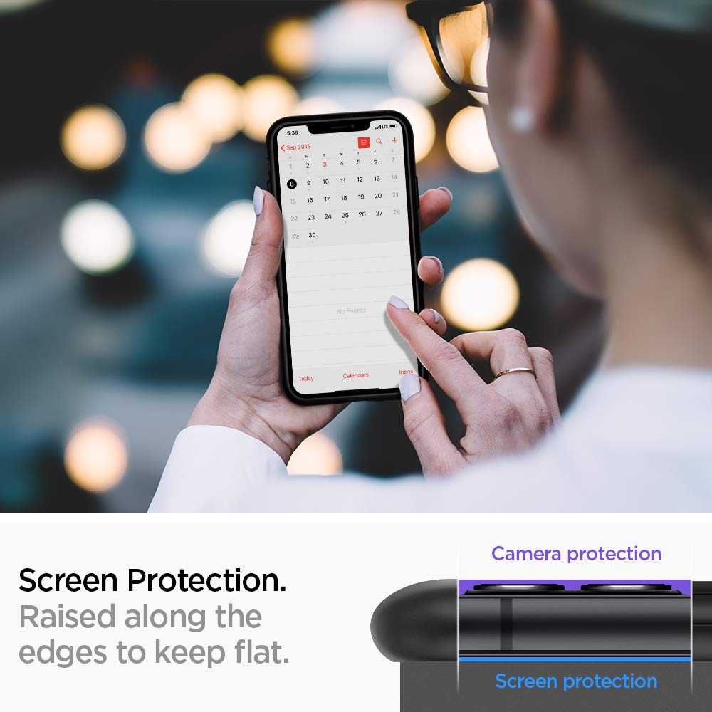 Spigen Cover Case For Iphone 11- Black - Body Material: Tpu And Polycarbonate