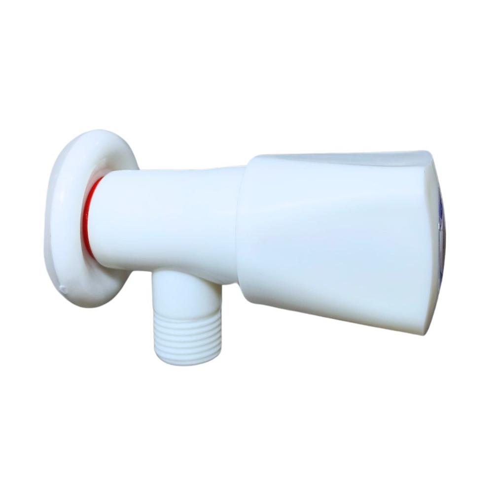 Ue 4 Square Angle Valve Cock - Color: White