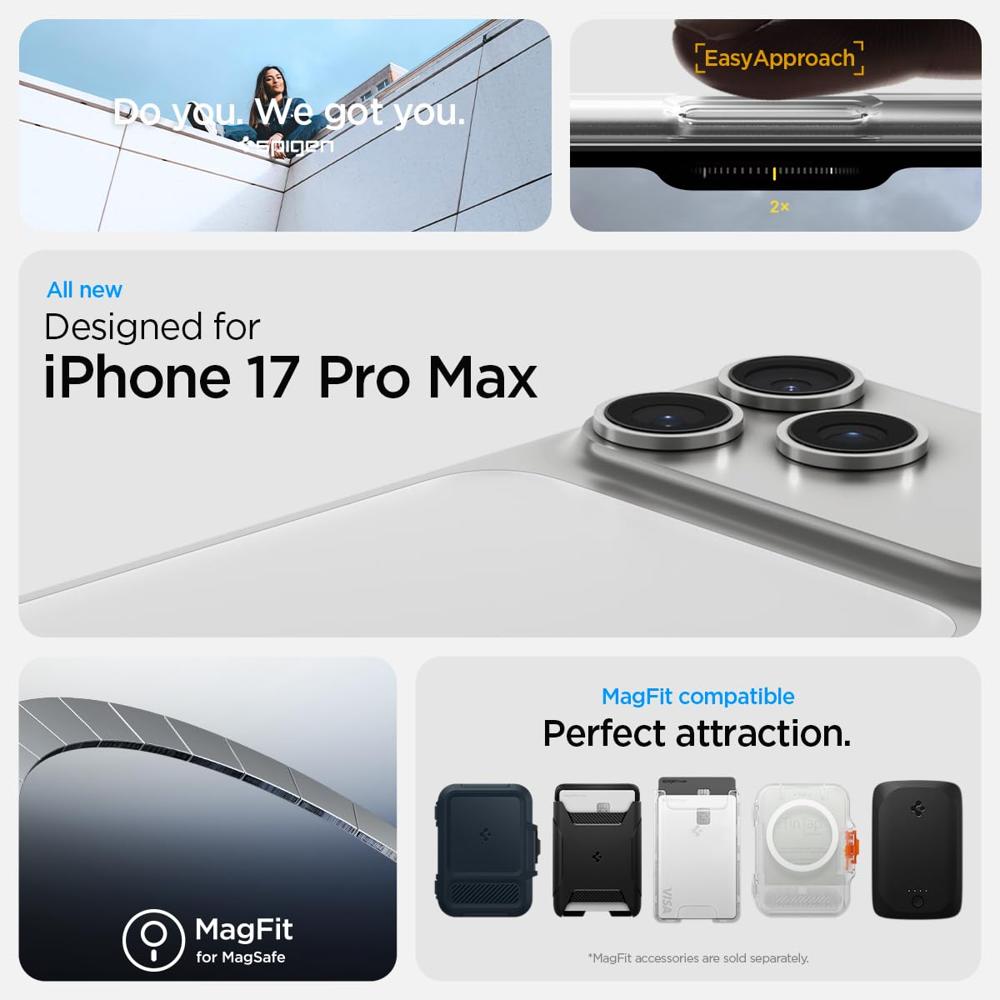 Spigen Cover Case For iPhone 17 Pro Max- Clear White