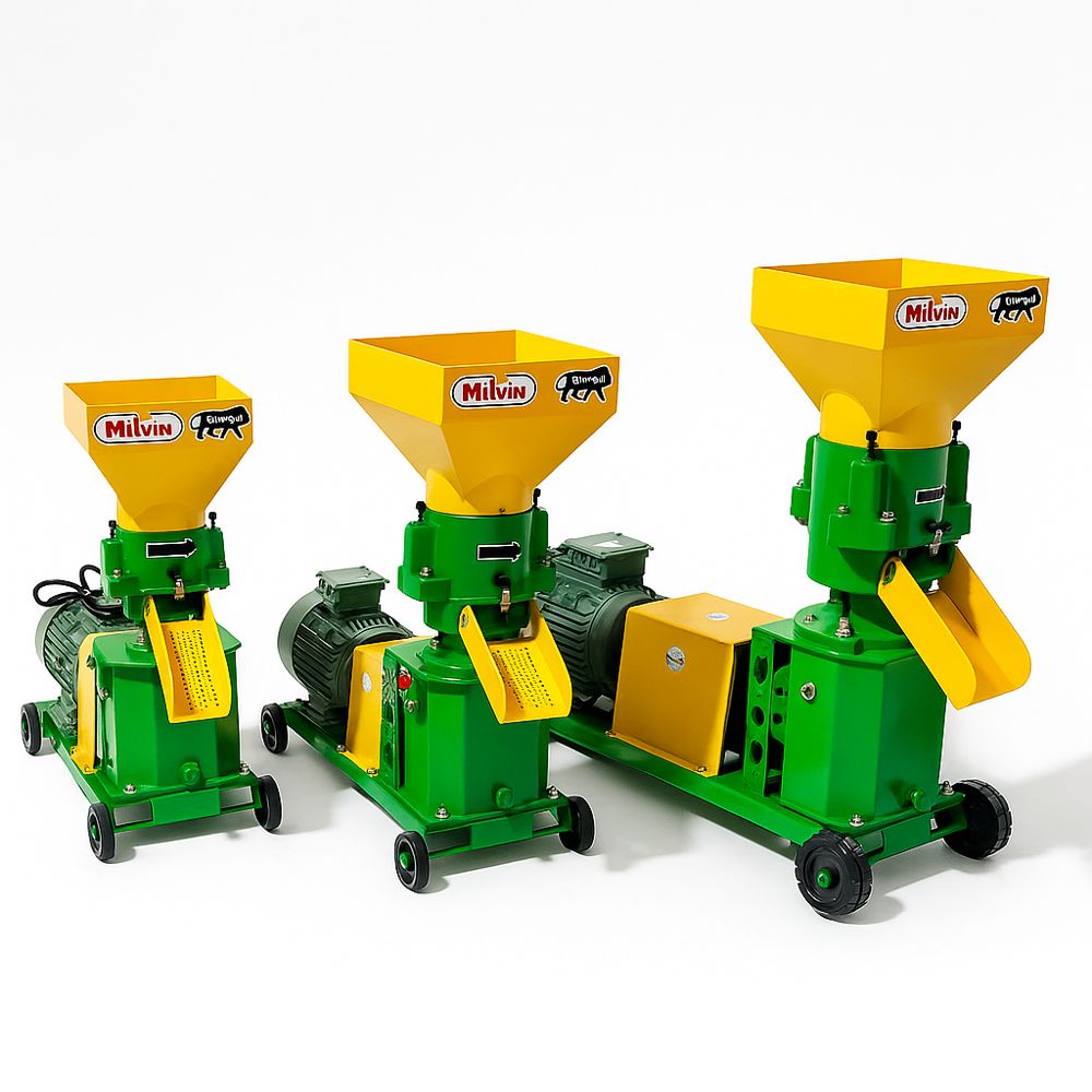 Two roller cattle feed machine