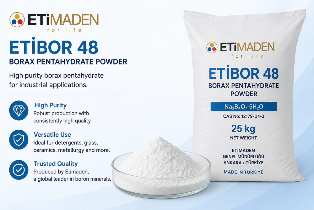 Etimaden Borax Decahydrate Powder - Cas No: 1303-96-4