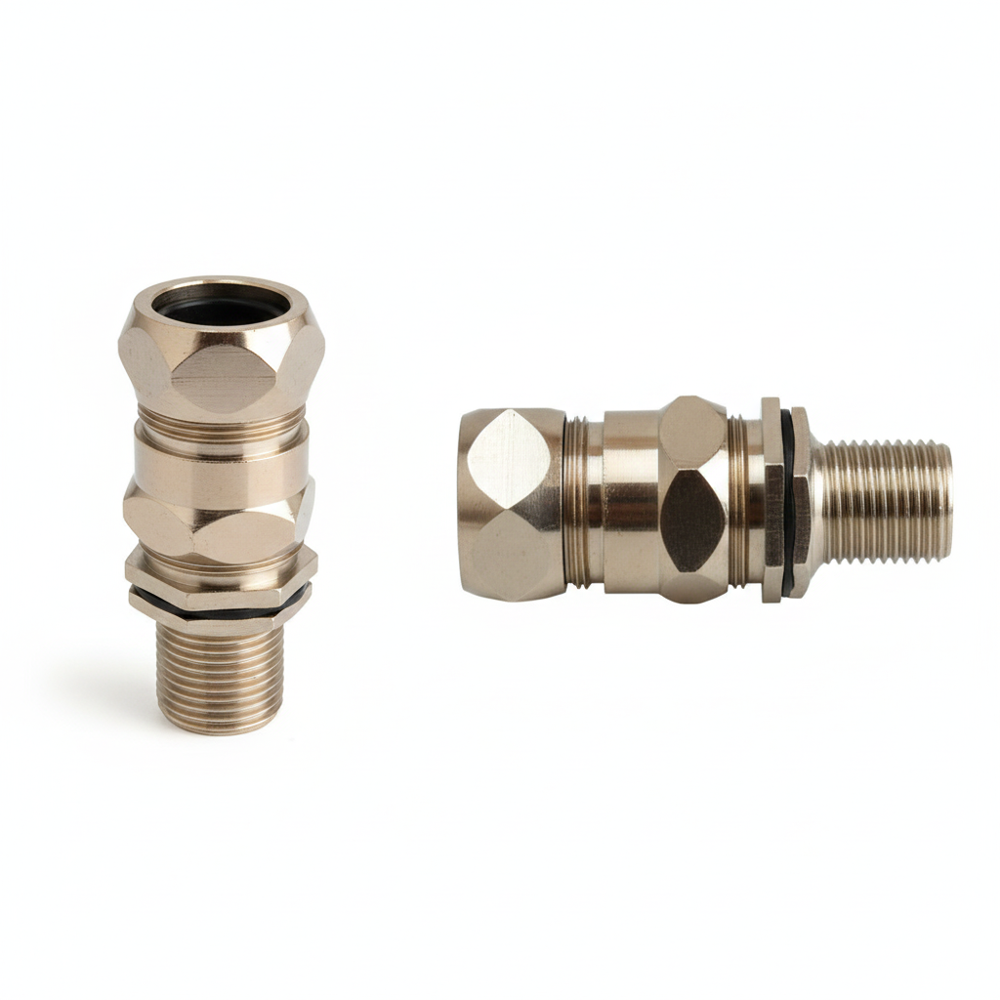 32mm Double Compression Brass Cable Glands - Color: Sliver