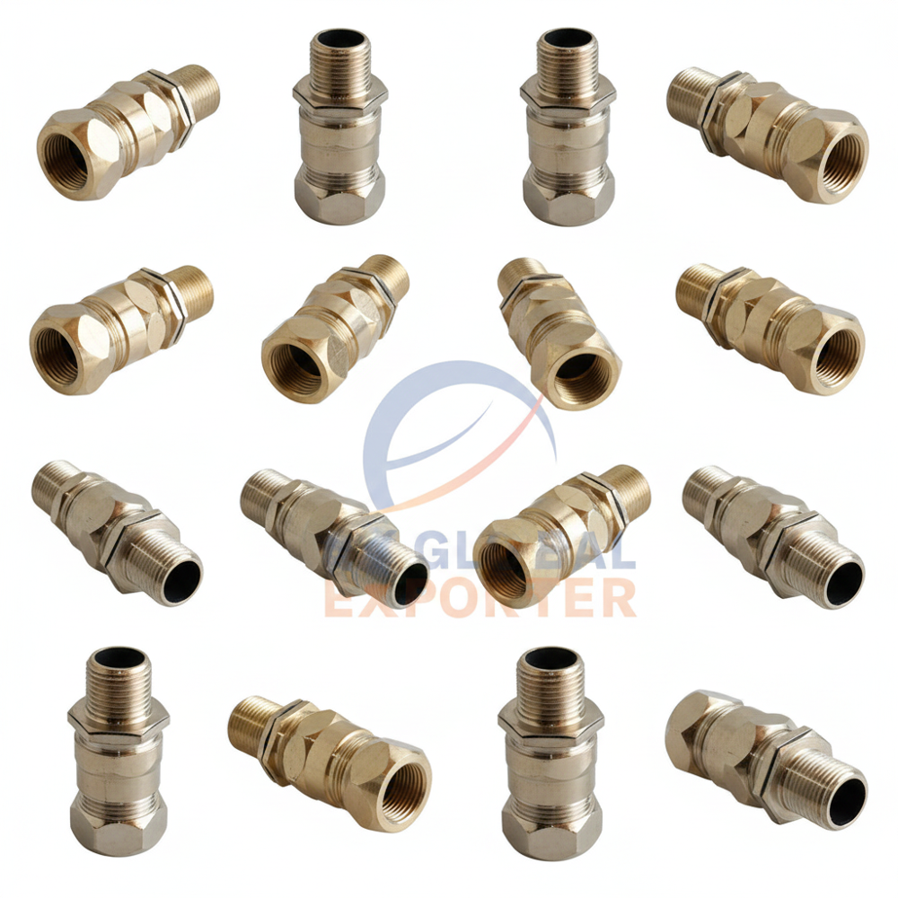 32mm Double Compression Brass Cable Glands - Color: Sliver