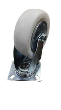6 Inch Nylon Caster Wheel - Color: White