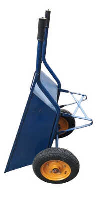 3 Cft Double Wheelbarrow - Color: Blue