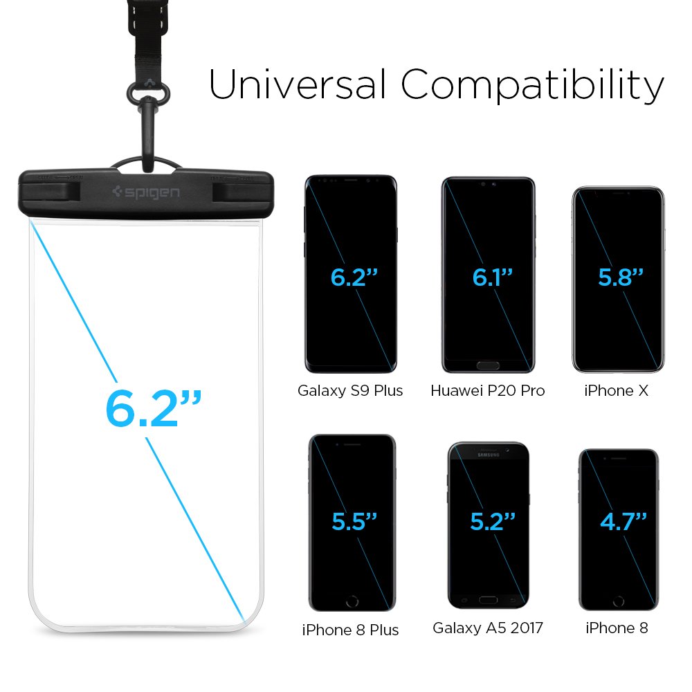Spigen Waterproof Case Pouch for Most Cell Phone