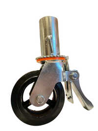 6x2 Scaffolding Brake Wheel - Color: Black