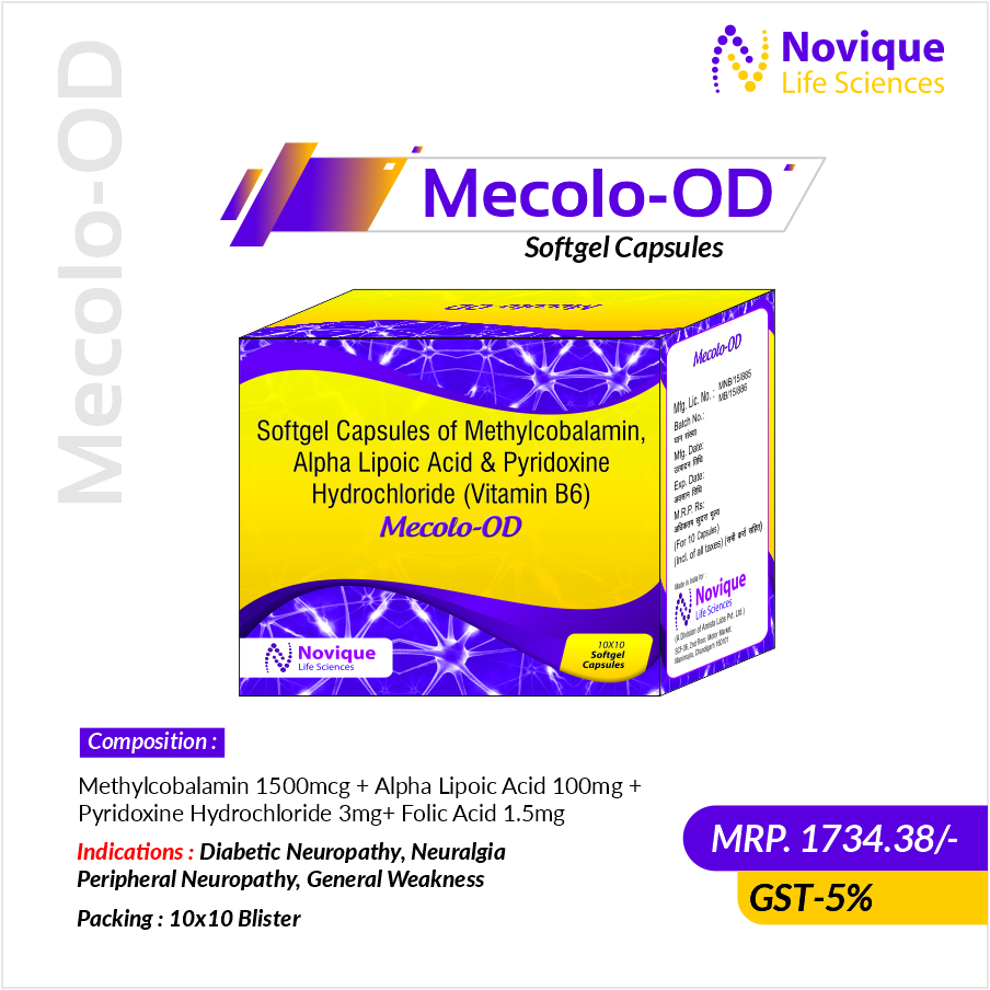 Methylcobalamin 1500 Mcg + Alpha Lipoic Acid 100Mg + Pyridoxine Hydrochloride 3 Mg+ Folic Acid 1.5Mg