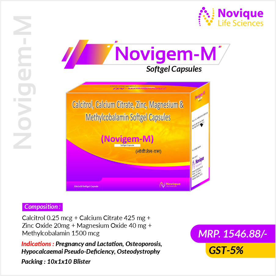 Calcitrol 0.25 Mcg + Calcium Citrate 425 Mg + Zinc Oxide 20Mg + Magnesium Oxide 40 Mg + Methylcobalamin 1500 Mcg
