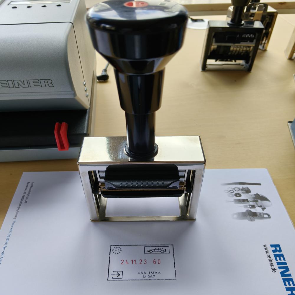 Immigration Entry Stamp - Advantage: No Power Required