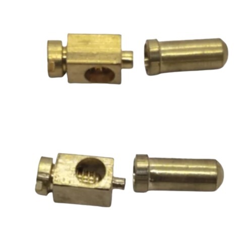 Brass Electrical Holder Parts - Color: Golden