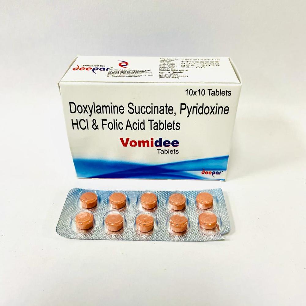 Doxilamine Pyridoxine Folic Acid Tablet - Recommended For: Nausea