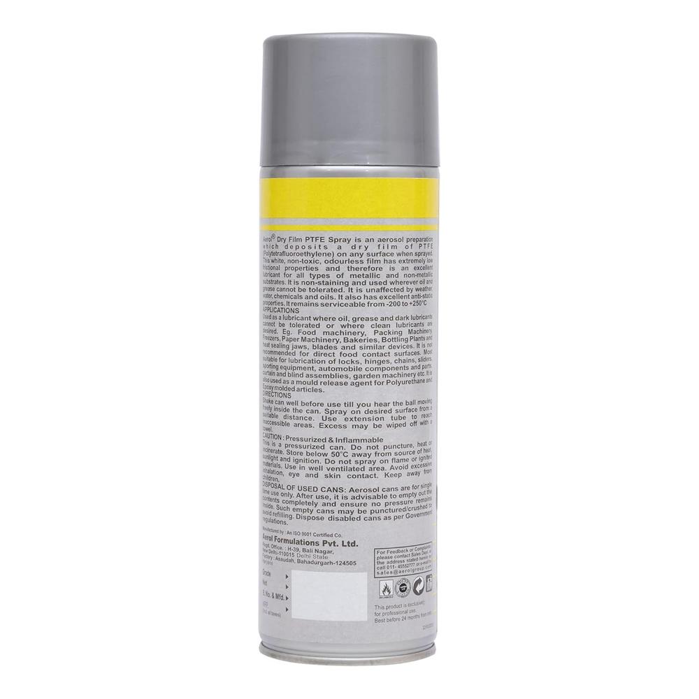 Pressurized Liquid Aerol Dry Film PTFE Spray