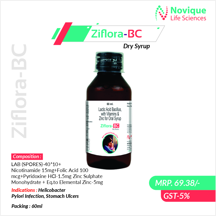 LAB ( Spores )-40*10 + Nicotinamide 15 mg + Folic acid 100 mcg + Pyridoxine Hcl-1.5 mg + Zinc Sulphate Monohydrate + Eq. to Elemental Zinc-5 mg