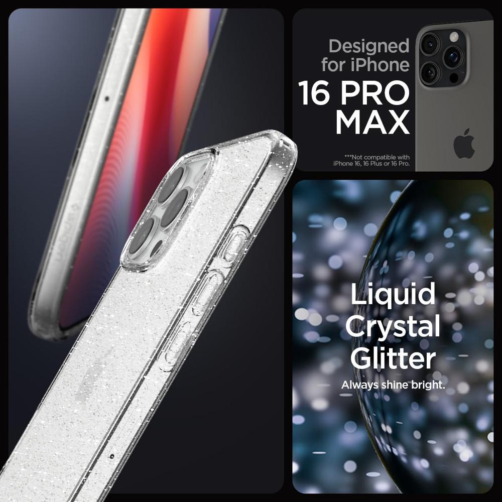 Spigen Glitter Cover Case For iPhone 16 Pro Max- Crystal Quartz