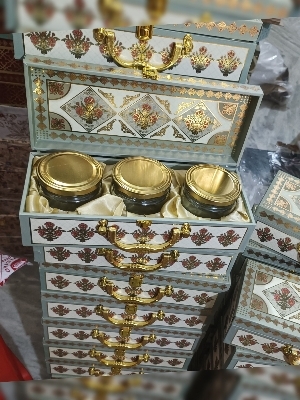3 Jar Dry Fruit Box - Finishing: Glossy Lamination