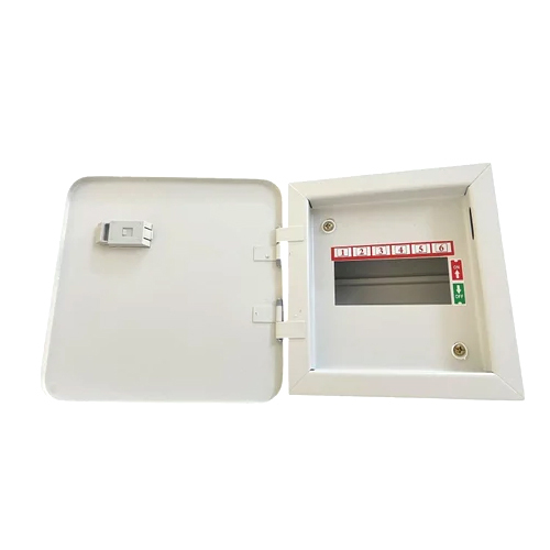 4 Way Double Door Mcb Box - Color: White