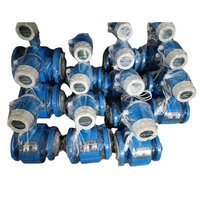 Stainless Steel Integral Rubber Liner Electromagnetic Flow Meter - Color: Blue