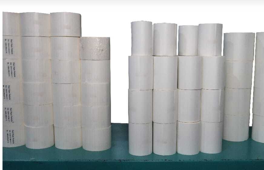 Barcode Plane Die Cut Label - Color: White