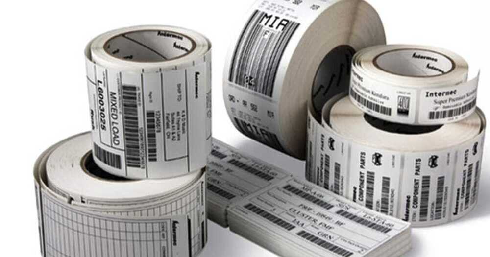 Barcode Plane Die Cut Label