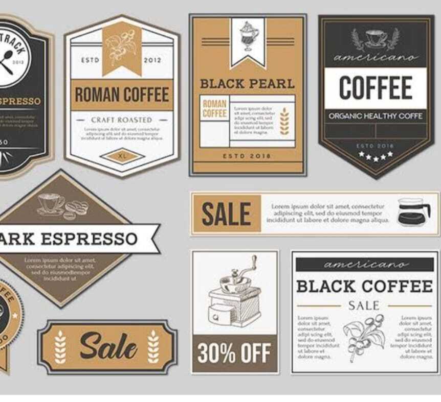 Food And Fmcg Goods Products Labels - Color: Various Available